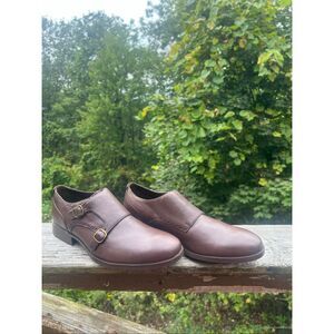 Cole Haan Men's Monk Strap Dress Shoes Sz 11 Leather Brown, C13132 NWOB